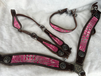 SmarTack Face - Hot Pink Gator