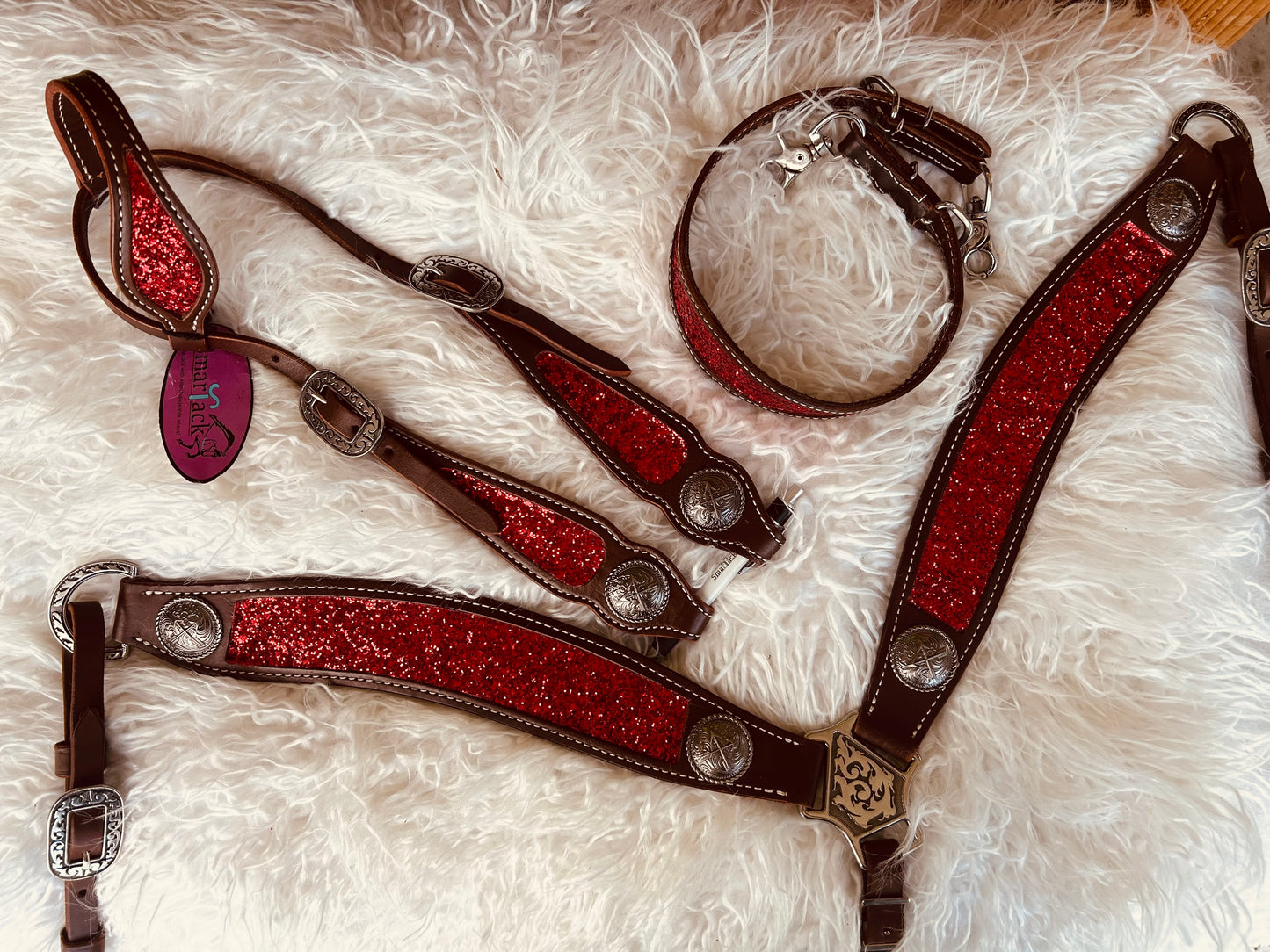SmarTack Face - Glitter Glam Red